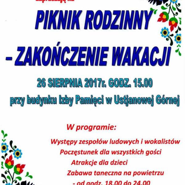 Piknik Rodzinny - Zakończenie Wakacji